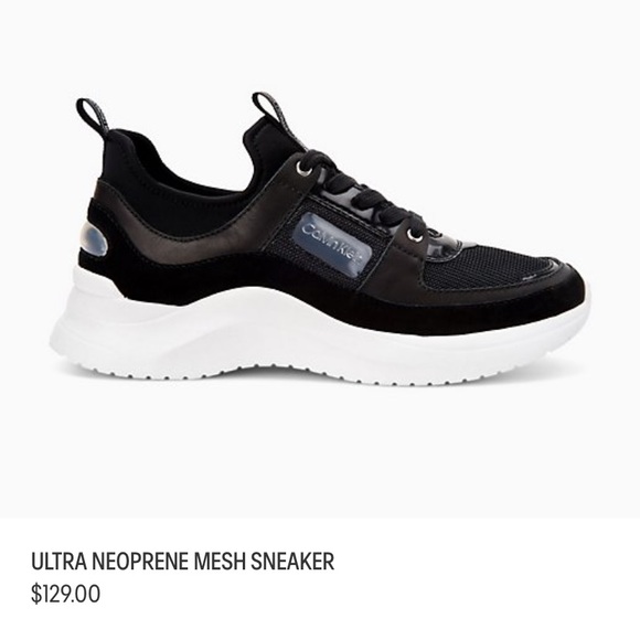calvin klein ultra leather neoprene sneakers